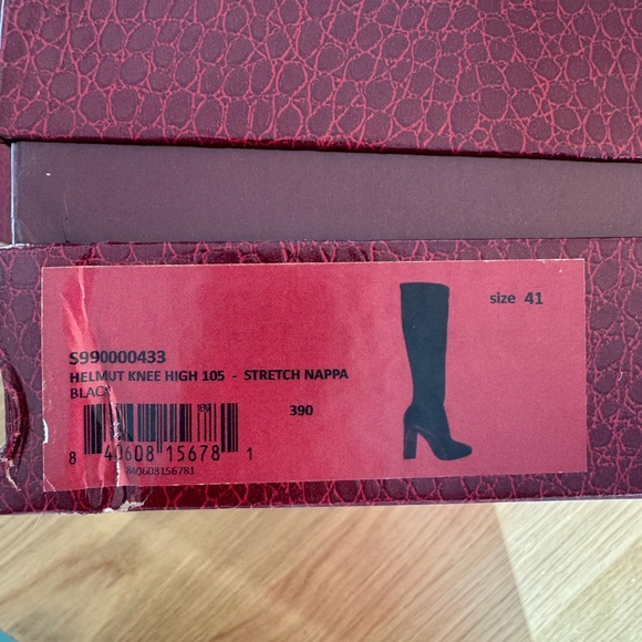 Tamara Mellon Helmut stretch leather knee high boot black 41 - Picture 3 of 7